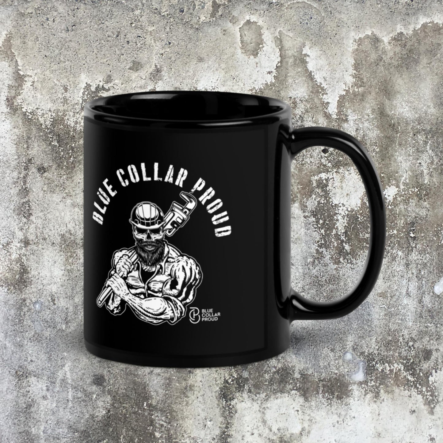 Skull Black Glossy Mug